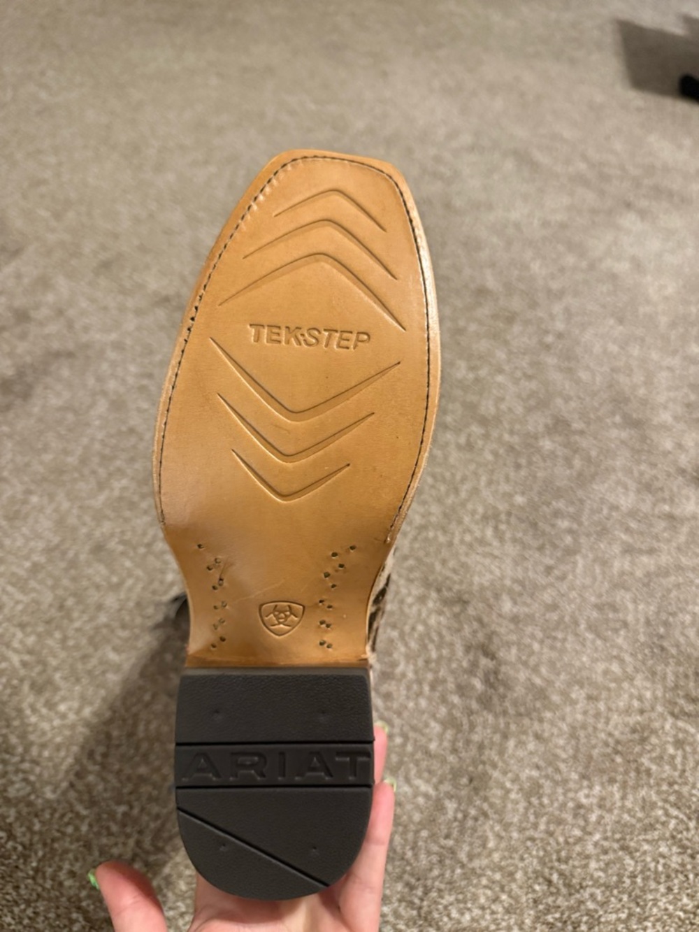 Ariat women’s leopard hair red boots futurity queen of hearts 9b - Picture 7 of 7